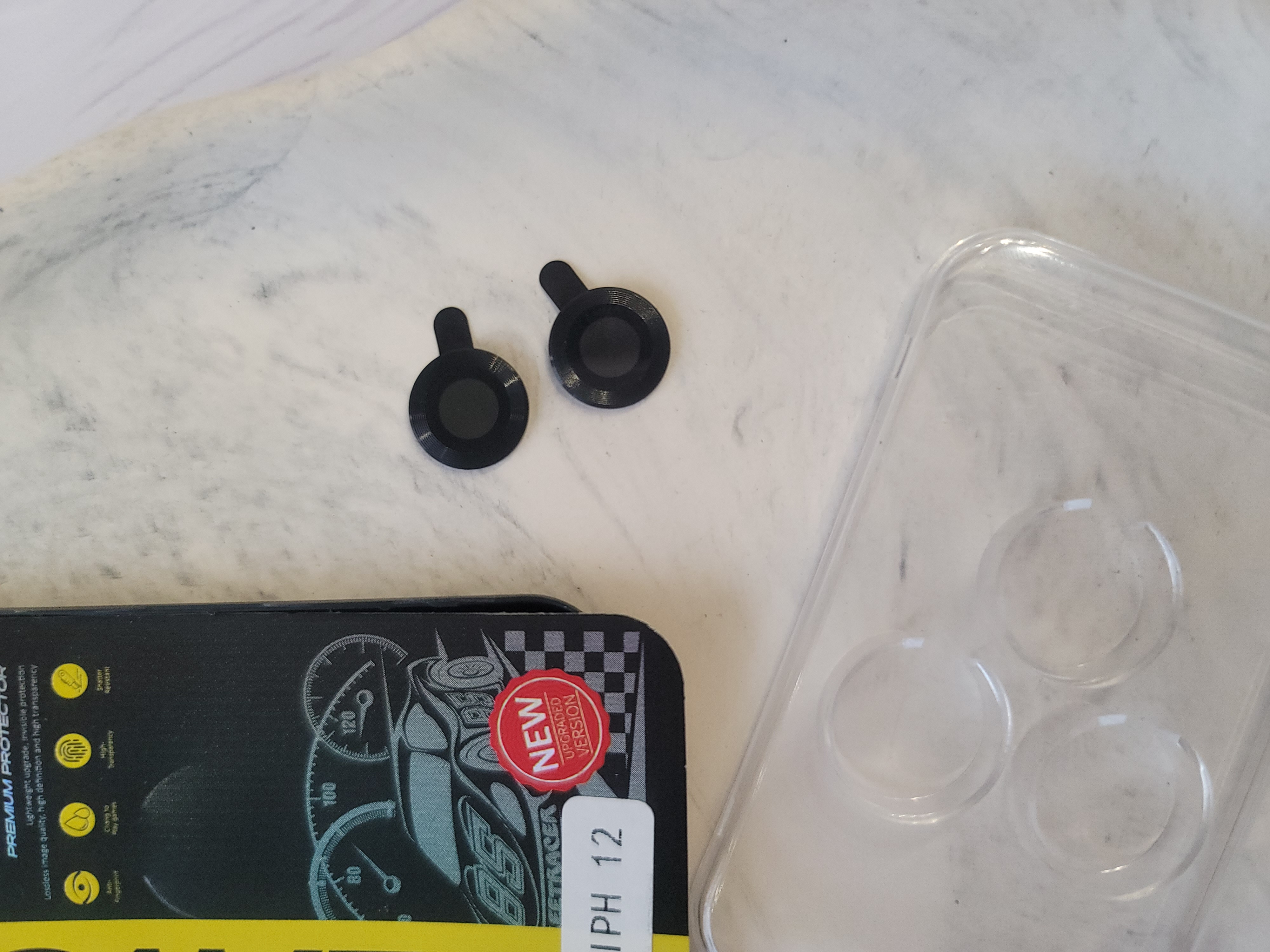 محافظ لنز آیفون رینگی مشکی/ iphone