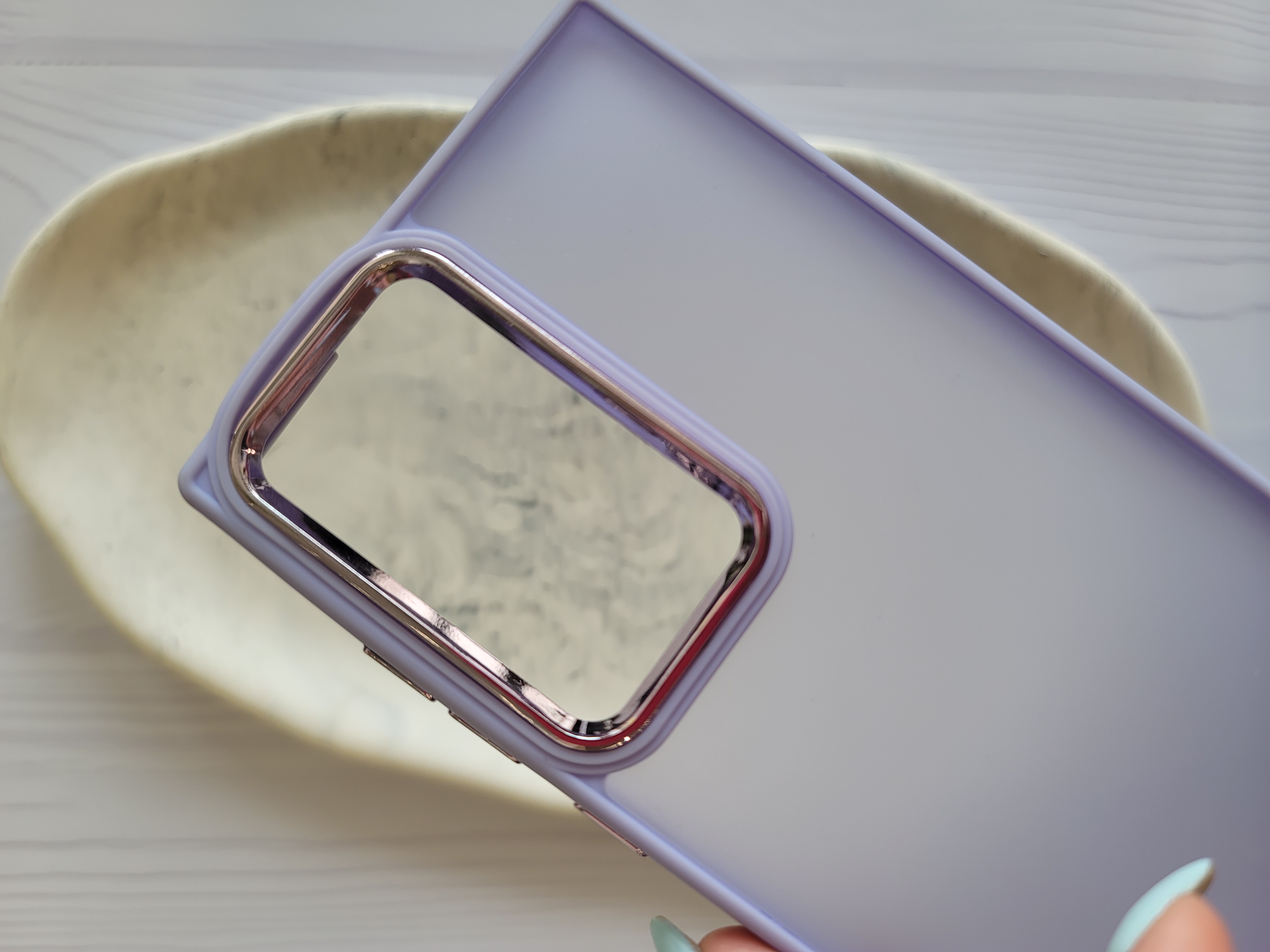قاب گوشی S 24ultra  شفاف بنفش پاستلی /اس ۲۴ اولترا